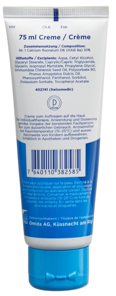 Omida Nr1 Calcium fluoratum 6 D<br>75 ml, Tube, Creme