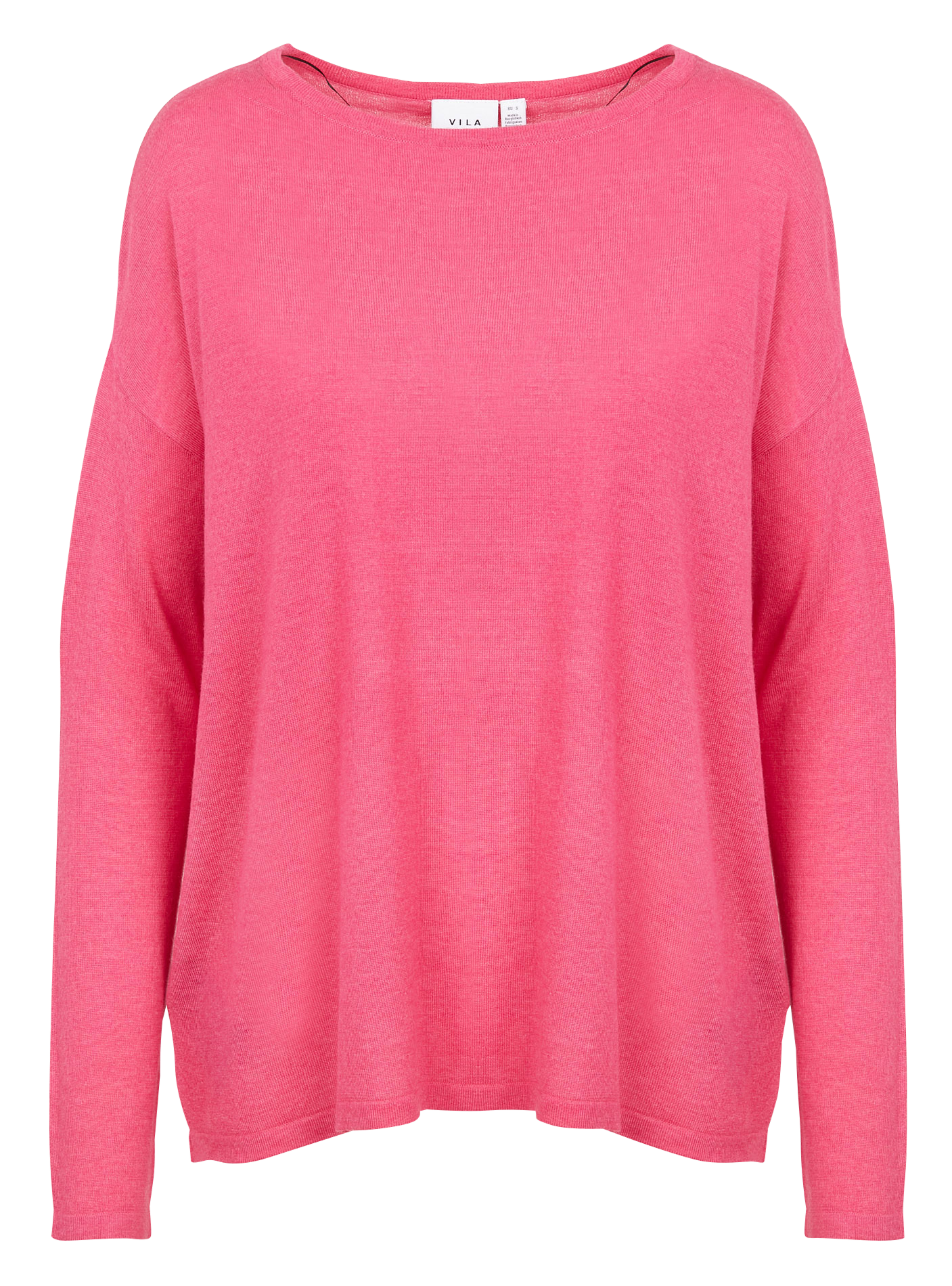 VIABELLA - Pull col bateau en maille mélangée | Rose