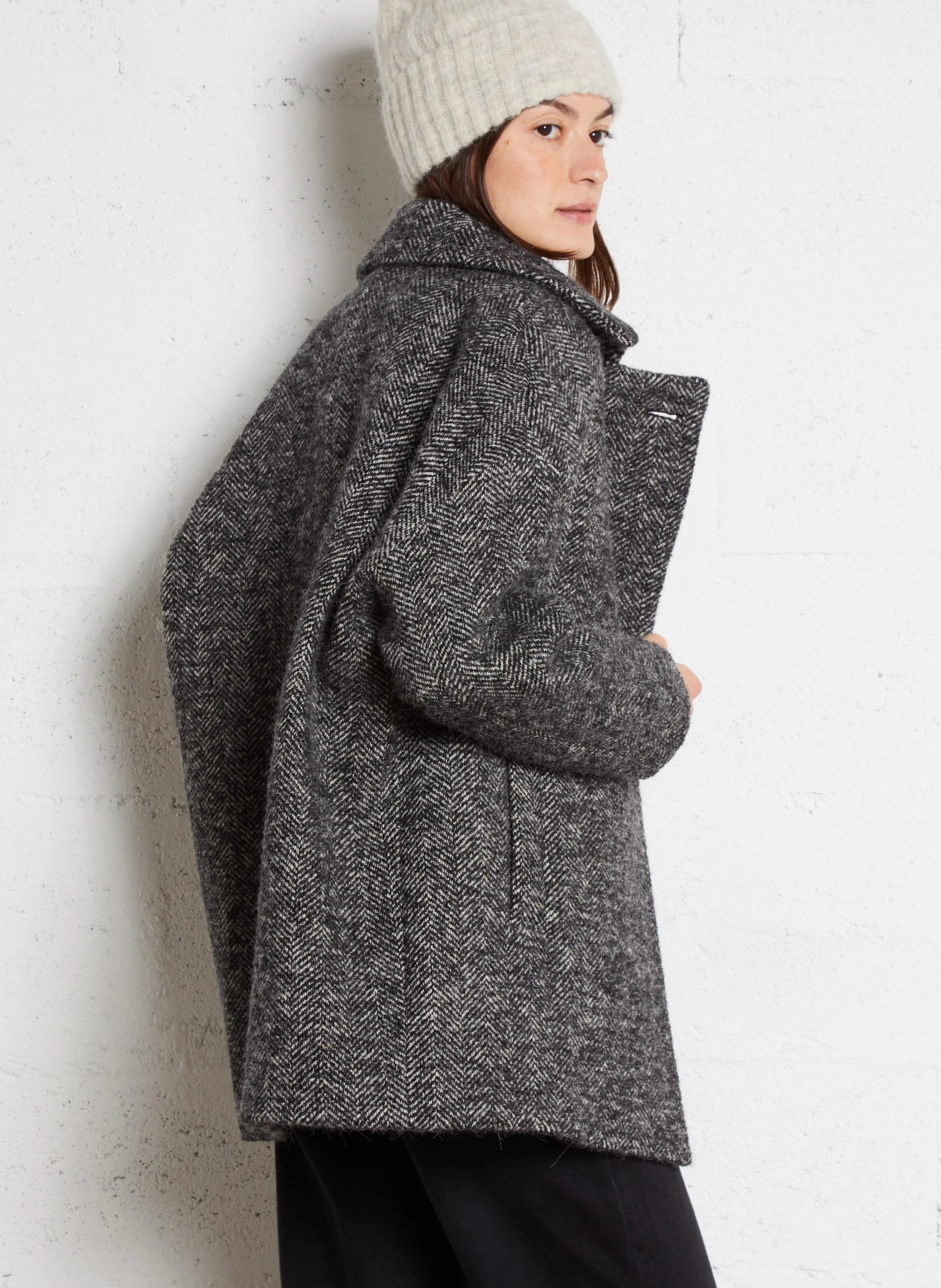 TOLSOM - Manteau ample en laine mélangée | Gris