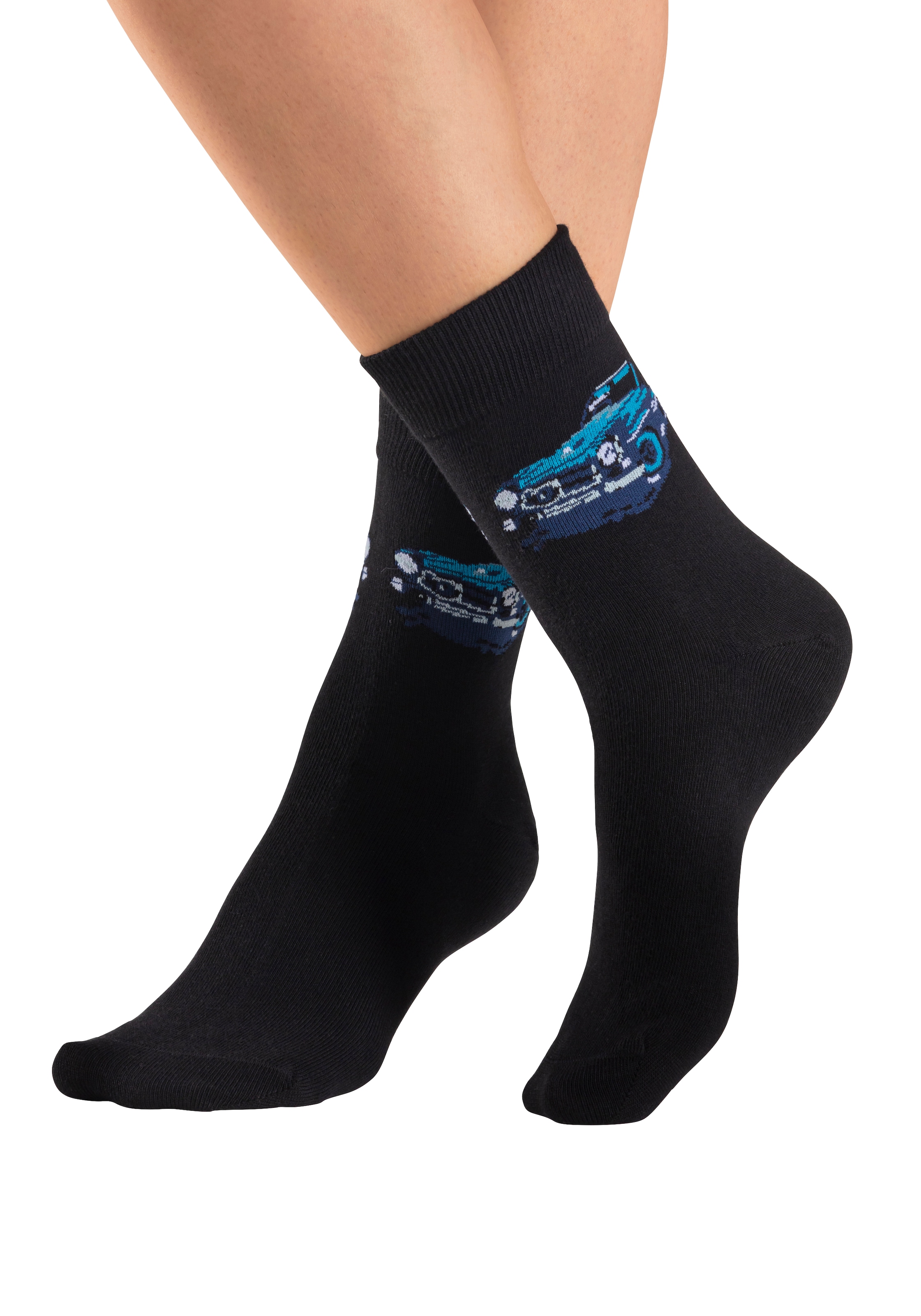 H.I.S Freizeitsocken Packung, 5 Paar tlg. mit eingestrickten Motiven