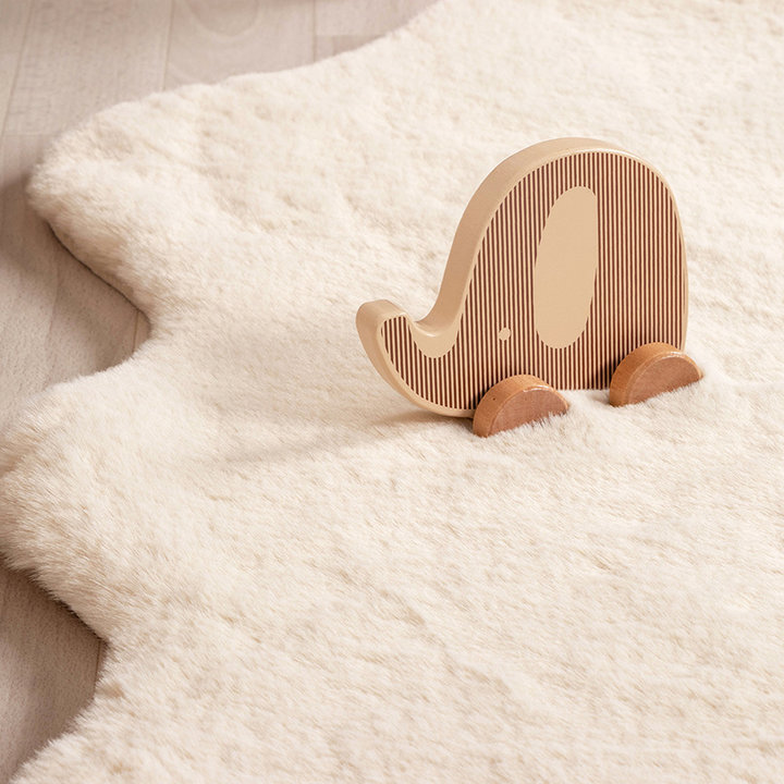 Kindervloerkleed - Huggy Schaap Creme | Super fluffy!