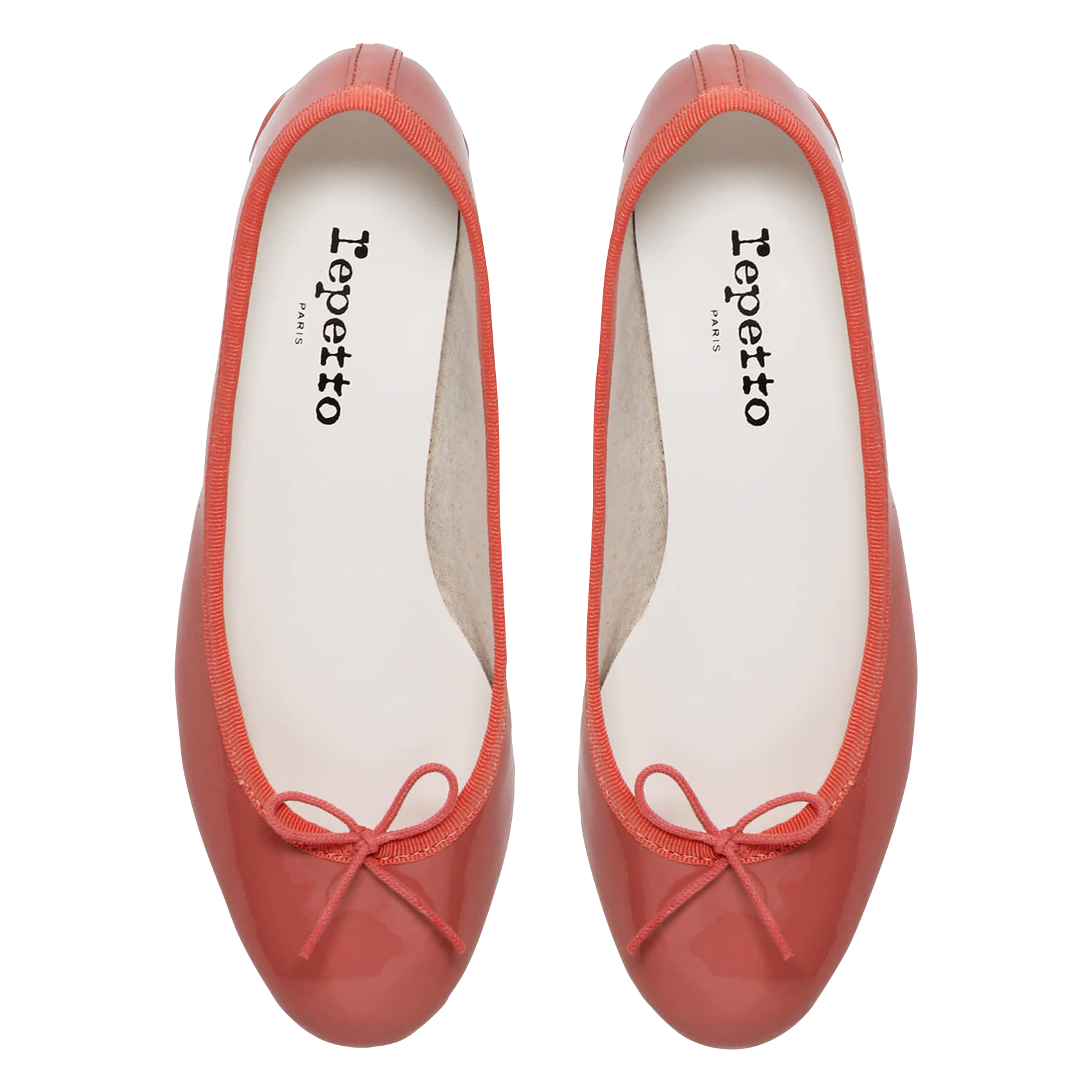 CAMILLE - Ballerines à talons en cuir vernis | Rose