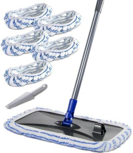 Masthome - Extra Grote Microvezeldweil - 40,6 cm - Dweil met 5 Herbruikbare Vullingen voor Nat en Droog Gebruik