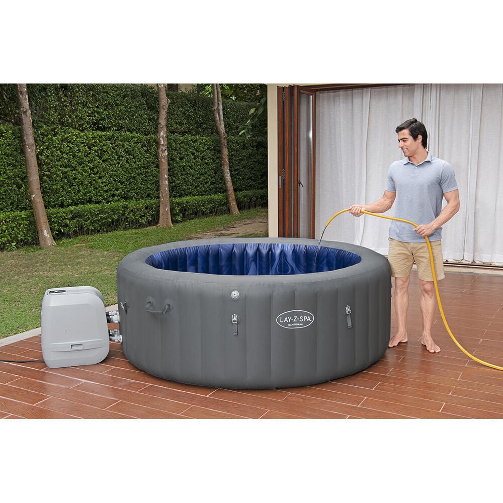 Spa gonflable rond LED Lay-Z-Spa Santorini Hydrojet pro™ Bestway 5/7pers