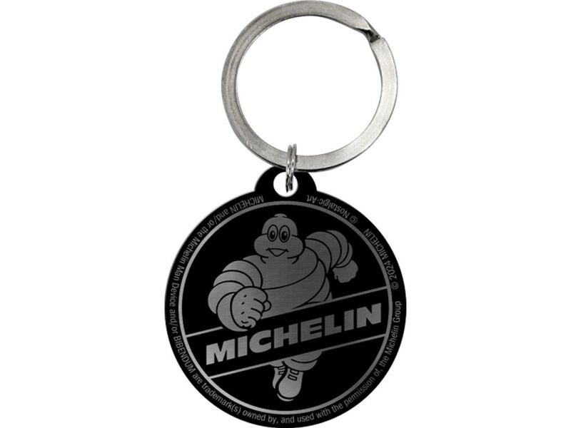 Nostalgic Art Schlüsselanhänger Michelin Ø 4 cm, Blau/Gelb Anhänger mit Michelin Logo