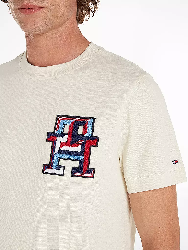 TOMMY HILFIGER T-Shirt Slim Fit beige