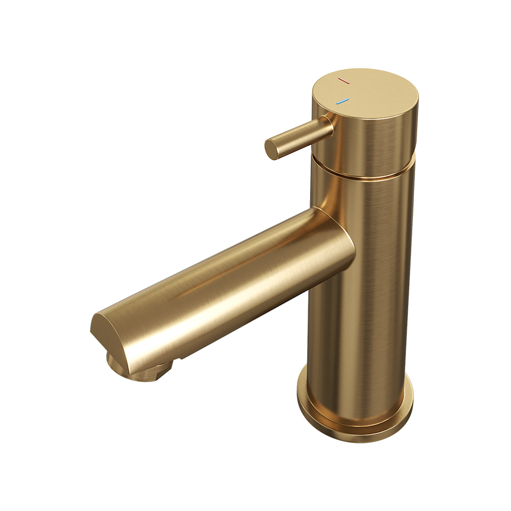 Brauer Gold Edition ColdStart wastafelkraan energy-saving model B messing geborsteld PVD