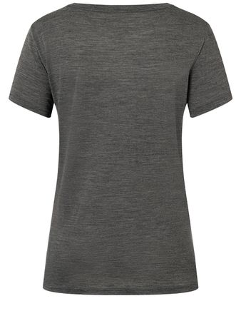 MAQUINA Damen-Kurzarm-Merino-Shirt  pirate grey melange  XS