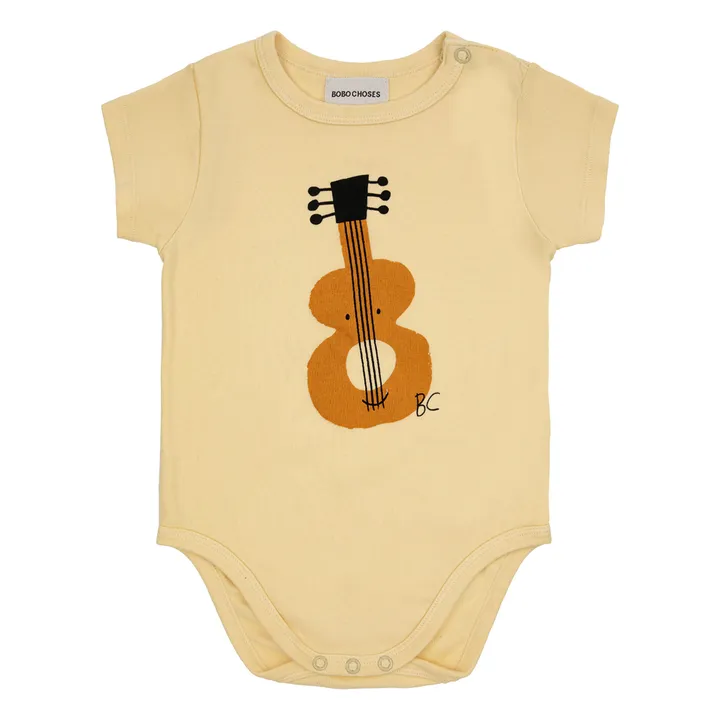 Bobo Choses Body Coton Bio Guitare | Jaune