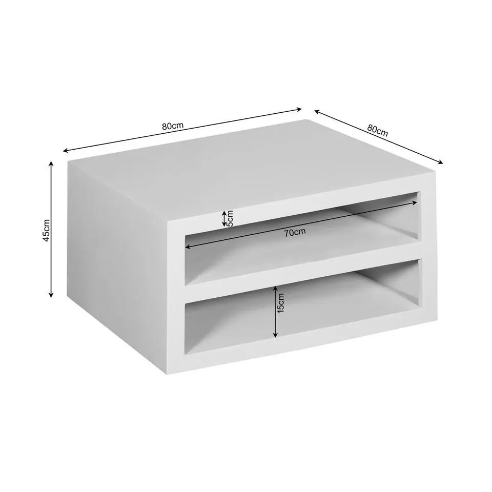 Salontafel Bruin Hout - 80x80x40cm - Brussel