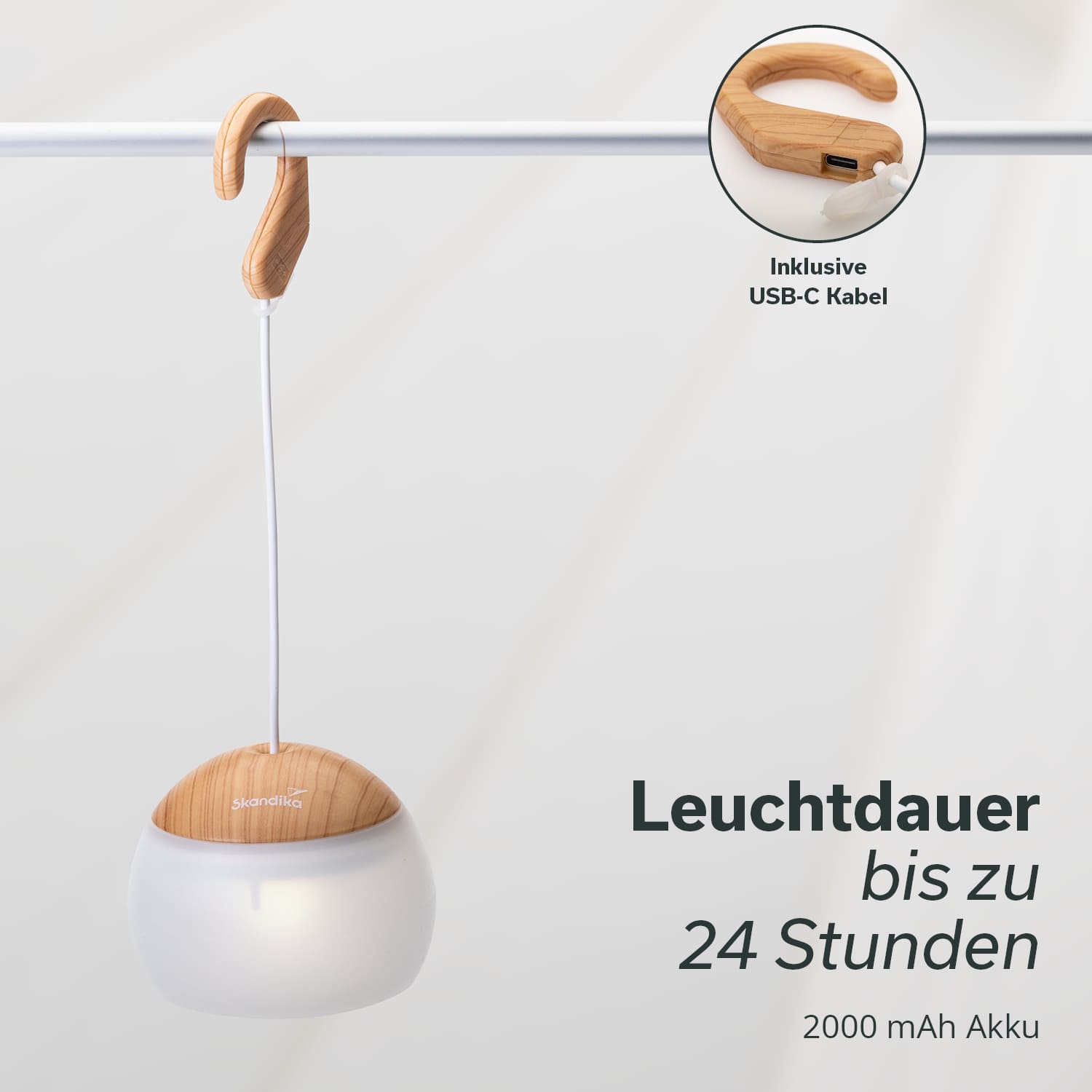 Skandika Tufjord LED hanglamp - Wood