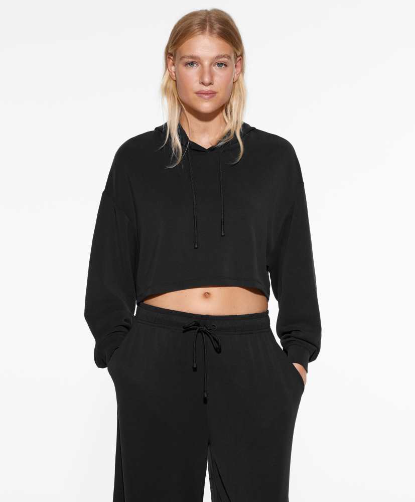 Moletom cropped de modal