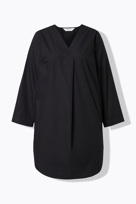 Bluse, Longform, V-Ausschnitt, Langarm