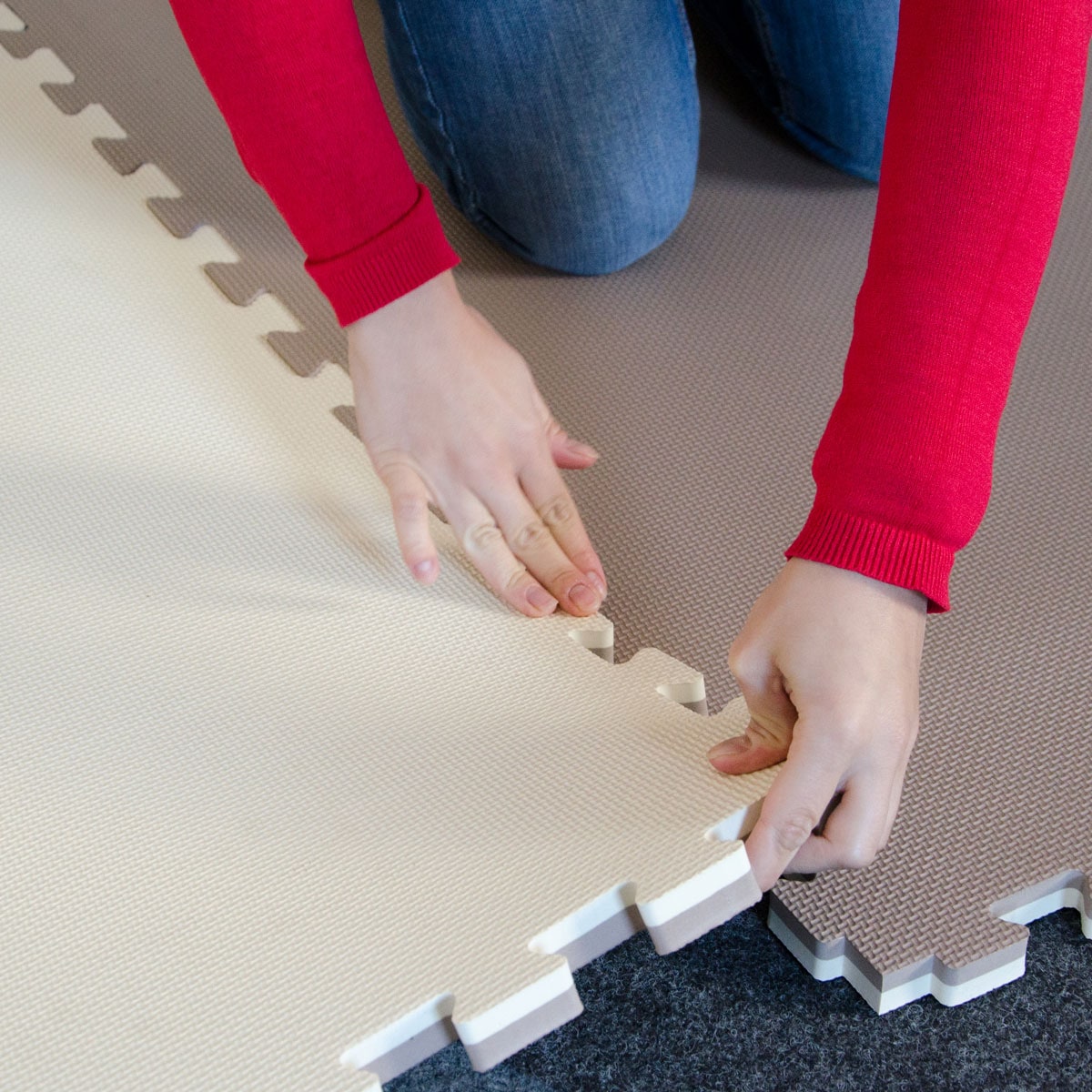 90x90cm XL Trainingsmatte - 25mm dicke Sportmatte mit Rand