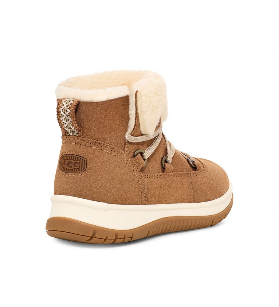 Botas de tornozelo UGG W Lakesider Heritage Lace em couro
