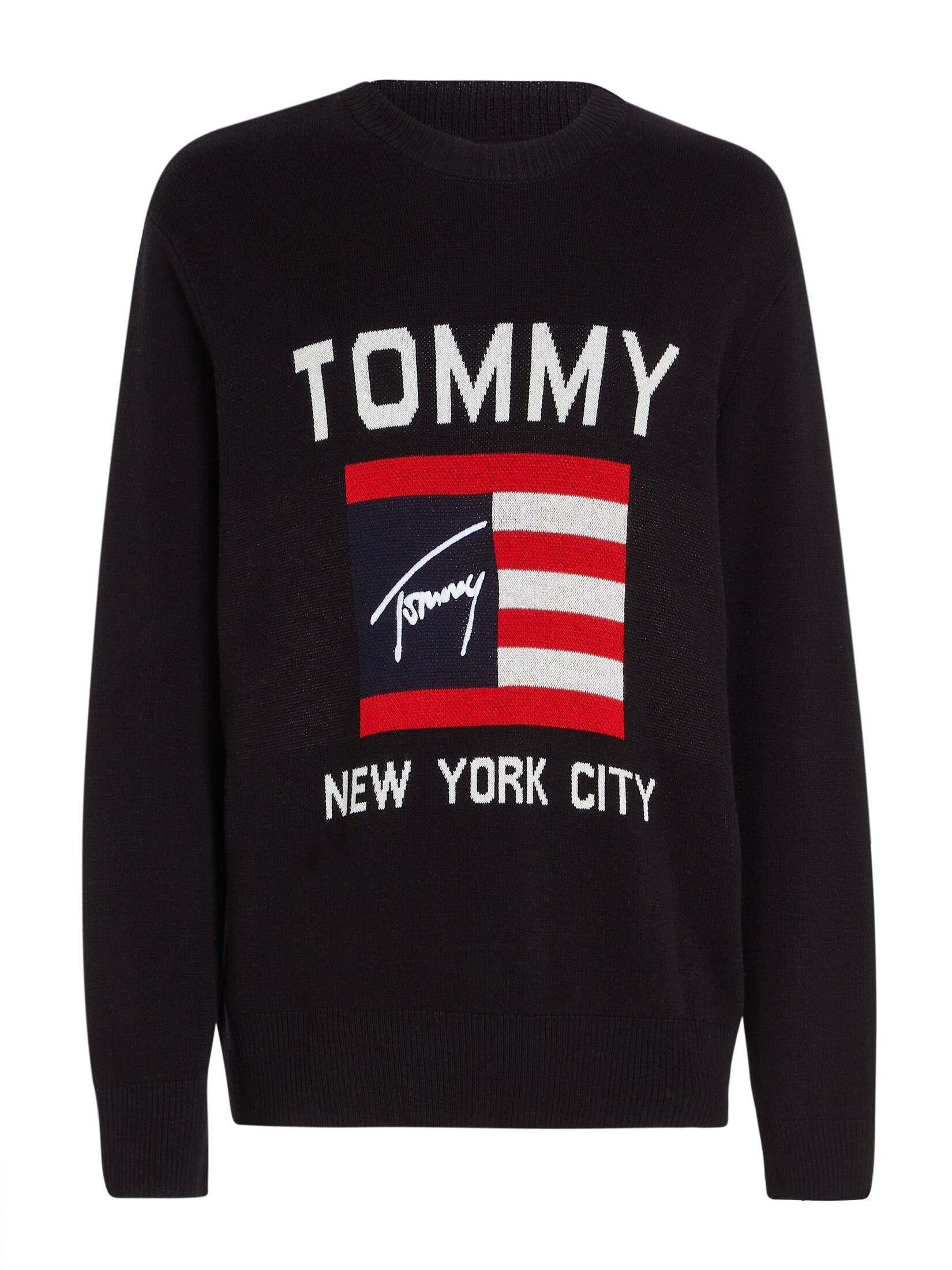 Tommy Jeans| Herren Sweatshirt ATHLETIC FLAG SWEATER Relaxed Fit