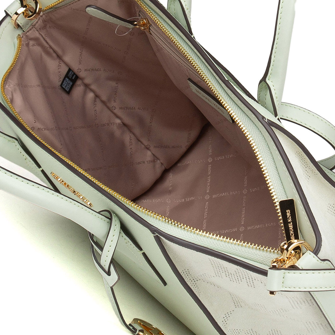 Michael Kors Sac à main en Cuir Avril vert - 42x26x13 cm