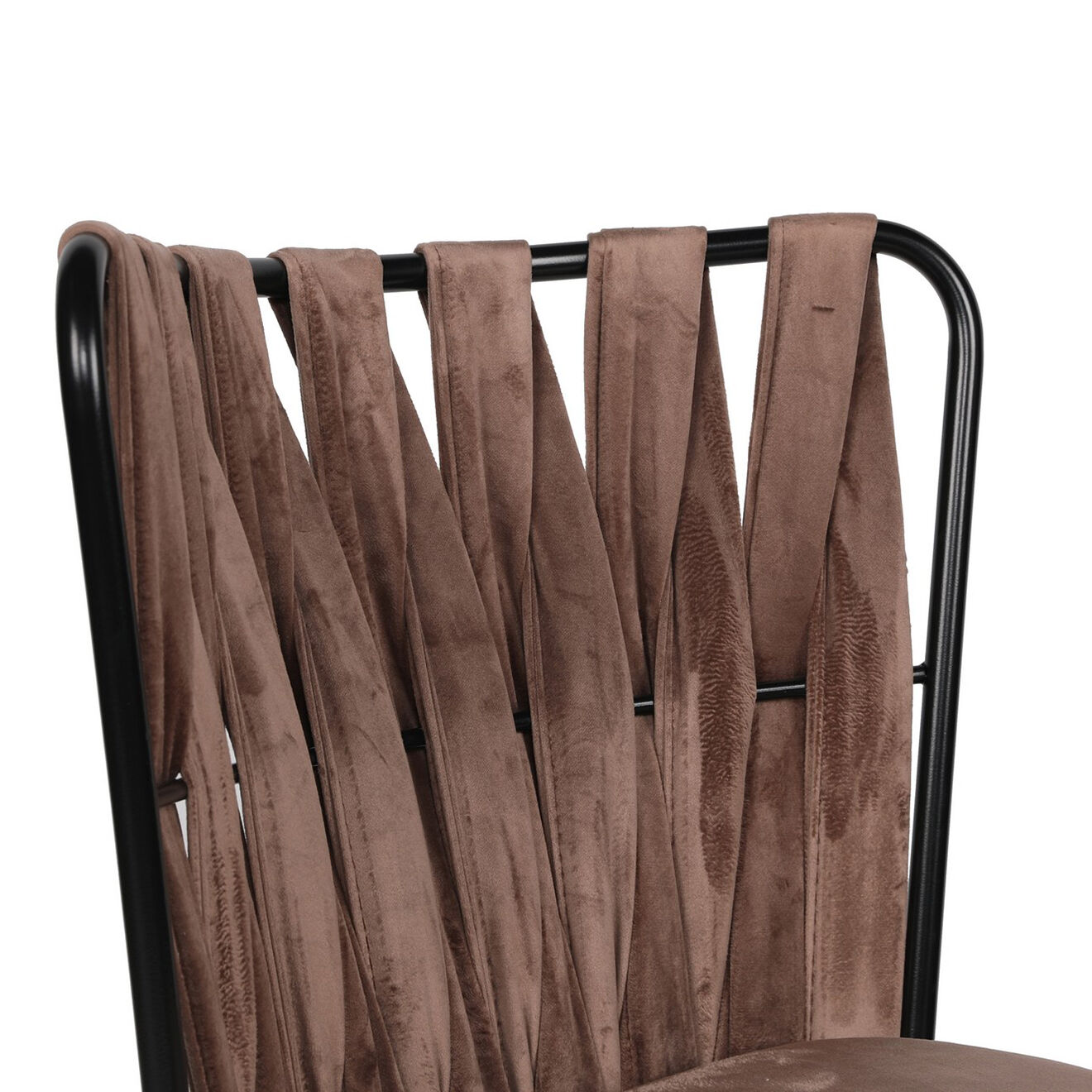 Homitis 2 Chaises Kusakli marron clair/noir - 43x82x43 cm