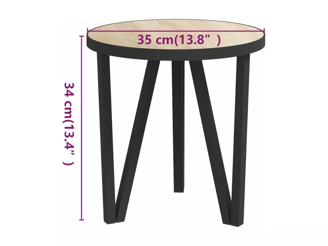 Table à thé Chêne Sonoma Ø35 cm MDF