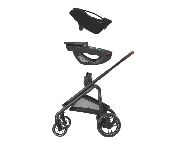 Coral 360 0 - 12 M  40 - 75 cm   0 - 12 kg    Intuitive FlexiSpin-Drehung mit nur einer Hand |    Der erste modulare Baby-Autositz |    Ultraleichtgewicht |    „Easy-in”-Gurt |