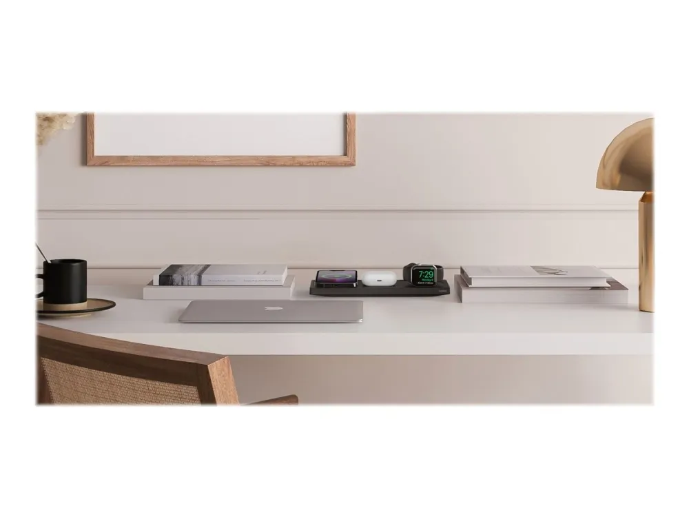 Belkin BoostCharge Pro 3-in-1 - Trådløs opladningspude - Fast Charge - sort