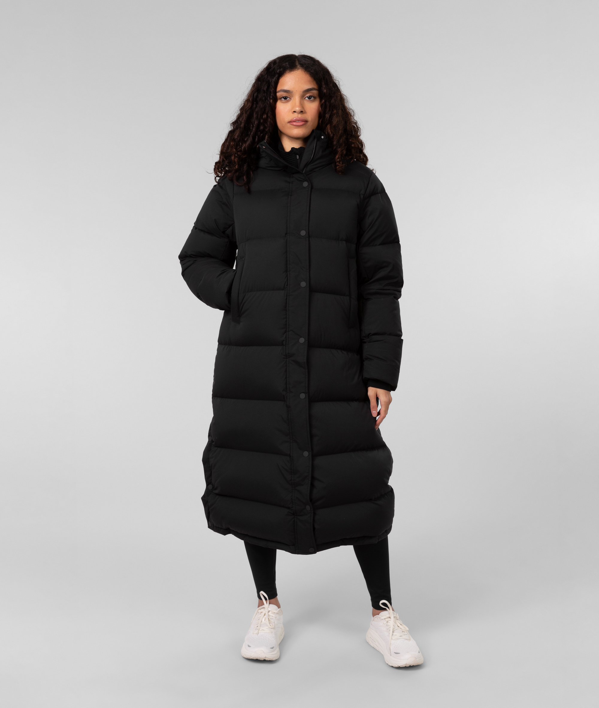 Escape Down Long Coat Dame Black