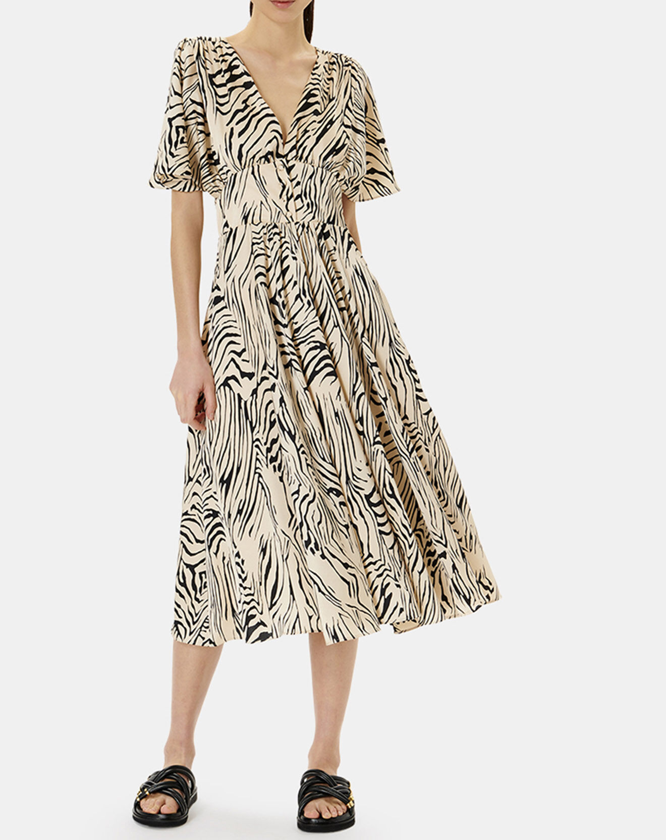 Zapa Robe Rafi imprimée zèbre noir/beige