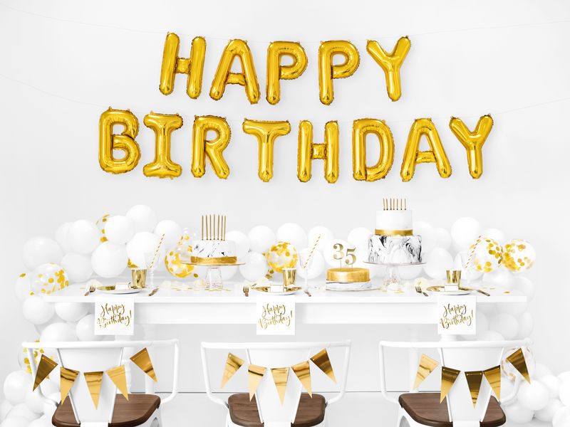 Partydeco Kerze 12.5 cm, 12-teiig, Gold Schlichte Geburtstagskerzen