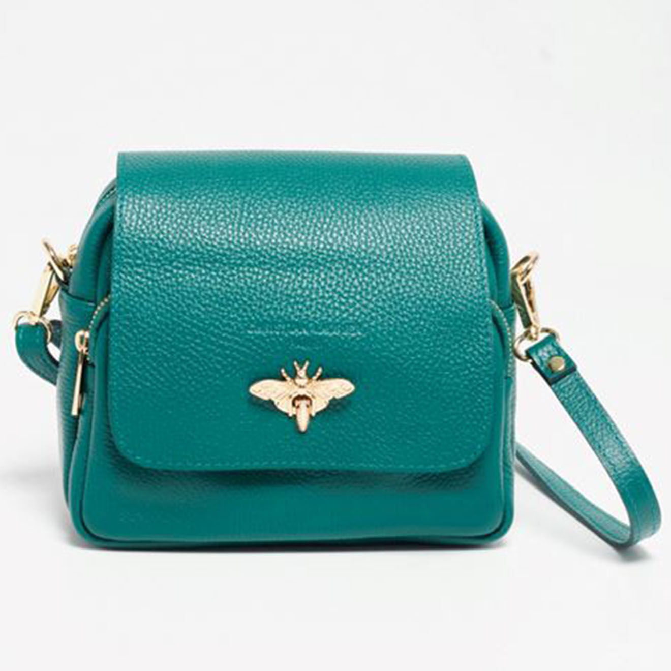 Christian Laurier Sac bandoulière en Cuir Beeza vert - 22x18x7 cm
