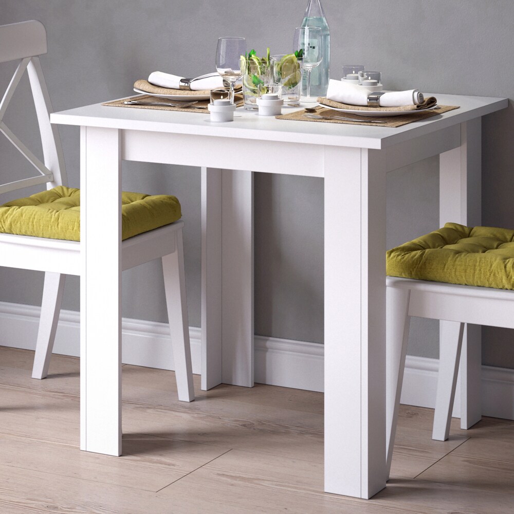 VICCO Esstisch KARLOS Esszimmertisch 80cm Weiß Wohnzimmer Küchentisch Tisch