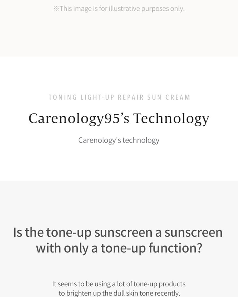 Carenology 95 - Toning Light-Up Repair Zonnecrème