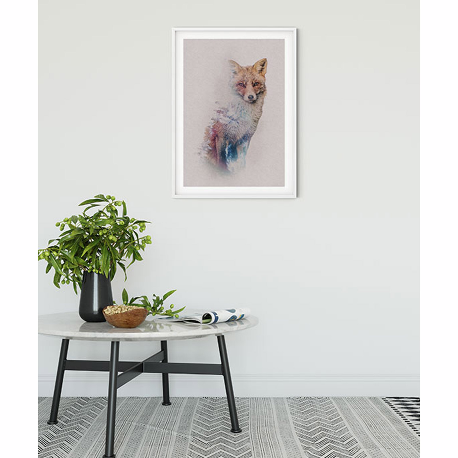 Wandbild ANIMALS FOREST FOX - bunt - 50x70 cm
