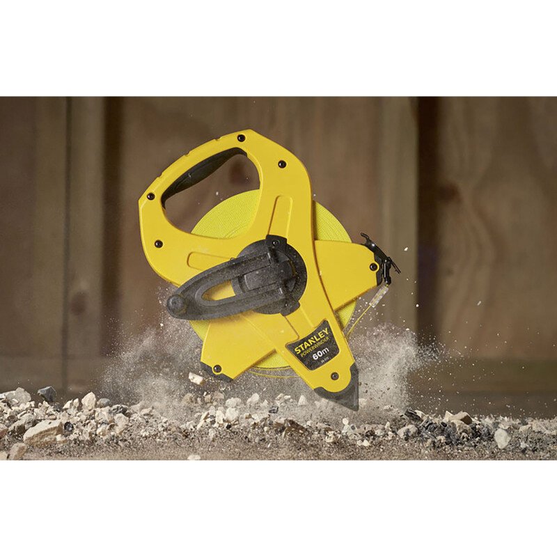Mètre ruban en fibre de verre Stanley PowerWinder 60 m x 12,7 mm