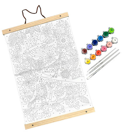 Ooly Males?t - Paint By Number Canvas Kit - Blåe Birds