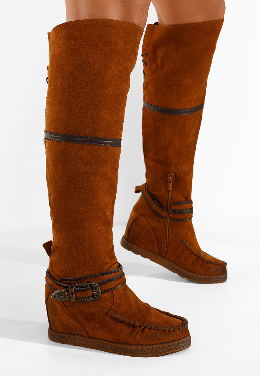 Bottes compensée femme chameau Caizia V2