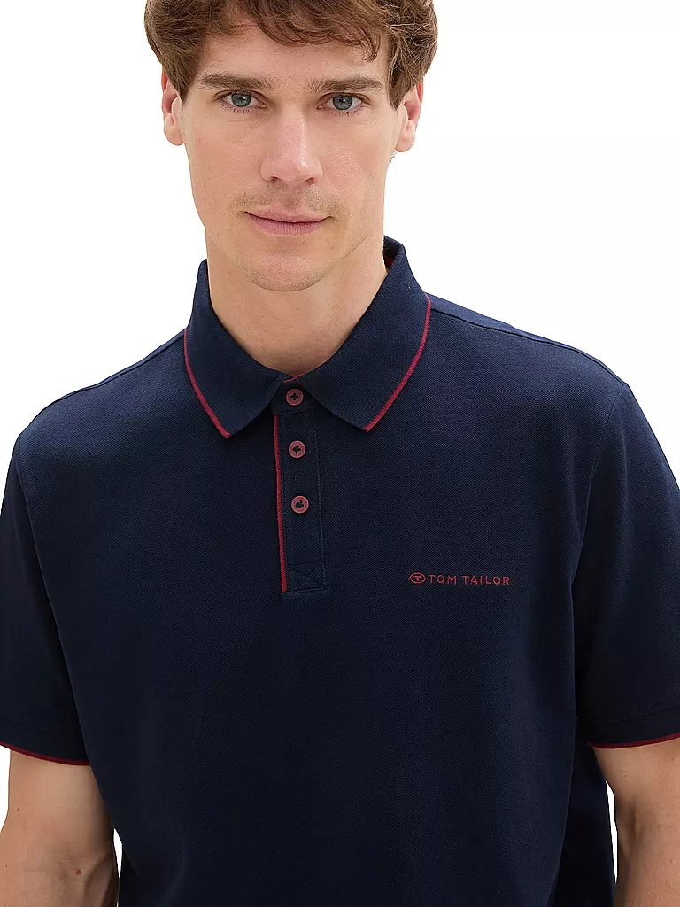 TOM TAILOR Poloshirt Regular Fit dunkelblau