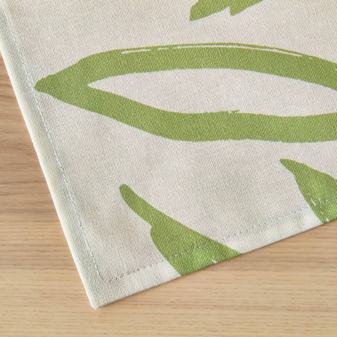 Nappe rectangulaire coton enduit (150 x 350 cm) Galice Vert eucalyptus