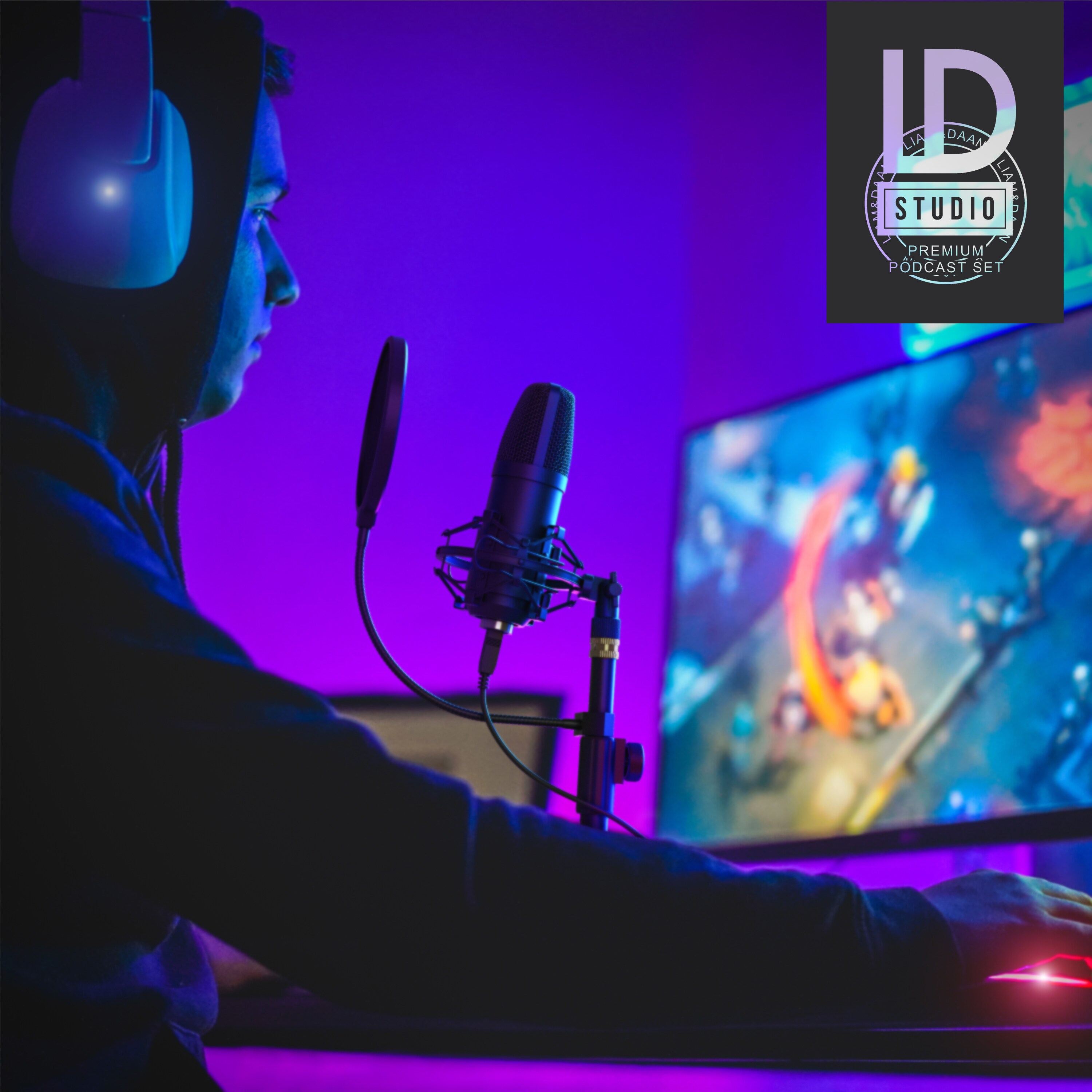 LIAM&DAAN Profi Podcast Set - USB Studiomikrofon Großmembran Kondensatormikrofon