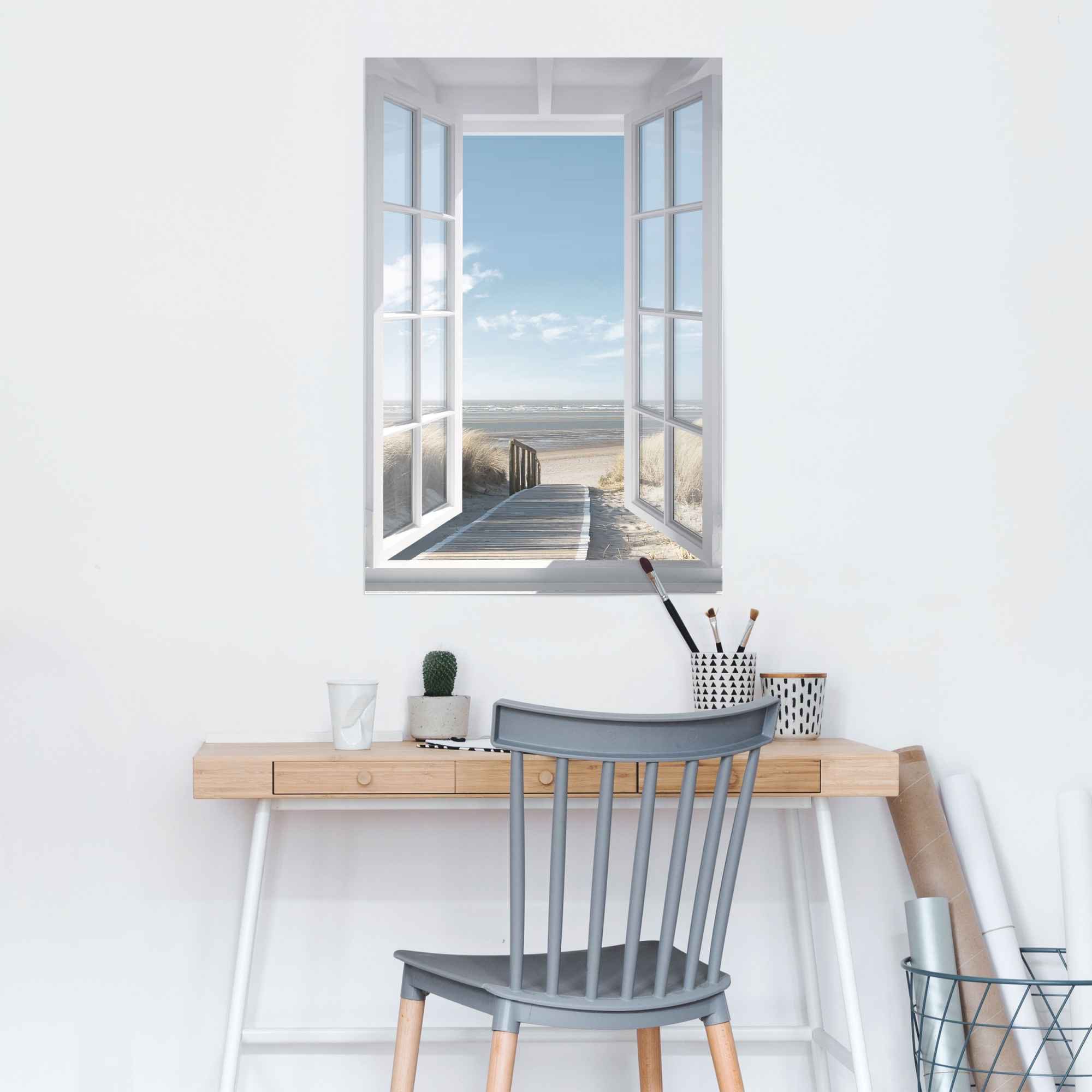 Reinders! Poster »Poster Fensterblick Nordsee« Meer 1 Stk. tlg.
