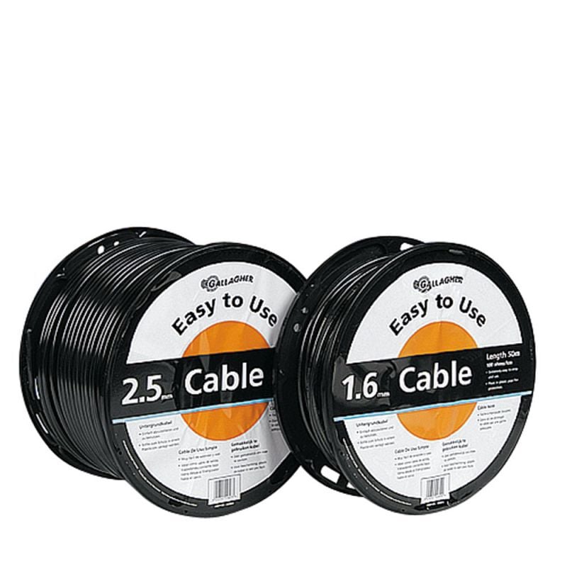 Gallagher 2,5mm - Grondkabel - 27 cm - 400 Meter - Zwart - 50 cm - 40000 cm