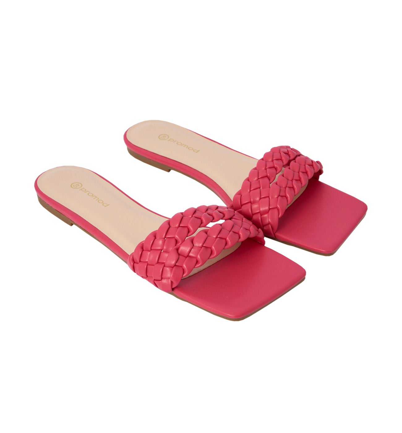Mules tressées Femme - Rose fuchsia