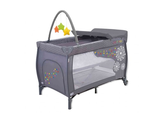 ASALVO - Lit parapluie complet dandelion gris 60 x 120