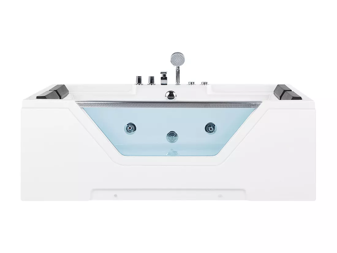 Baignoire balnéo blanche 170 x 120 cm HUARAZ