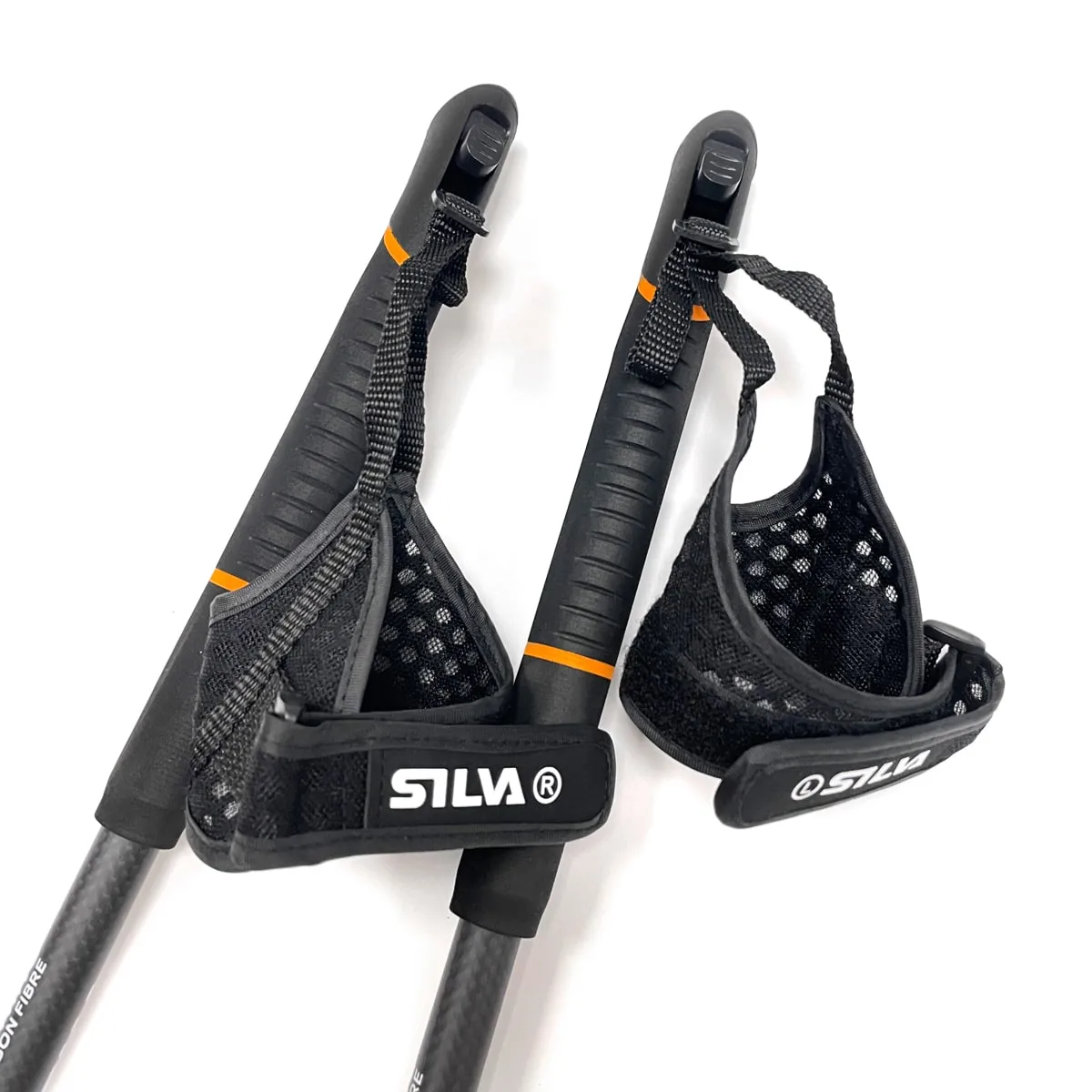 Silva Adjustable Running Poles Carbon 100-120cm Black