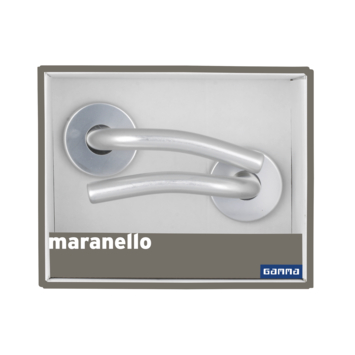 Gamma deurkruk set Maranello rond rozet aluminium