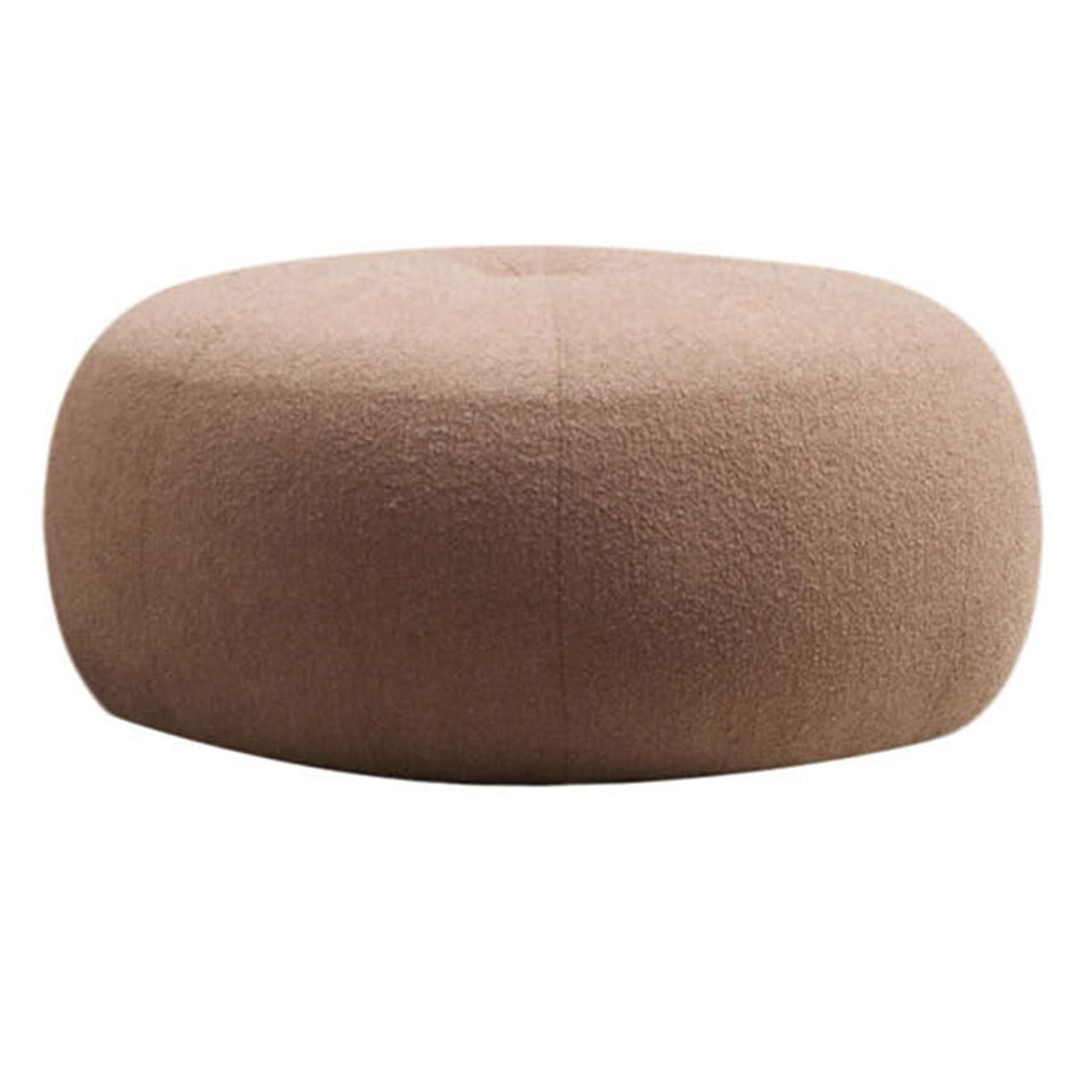 Wooden Art Pouf Tina cappuccino - 55x35 cm