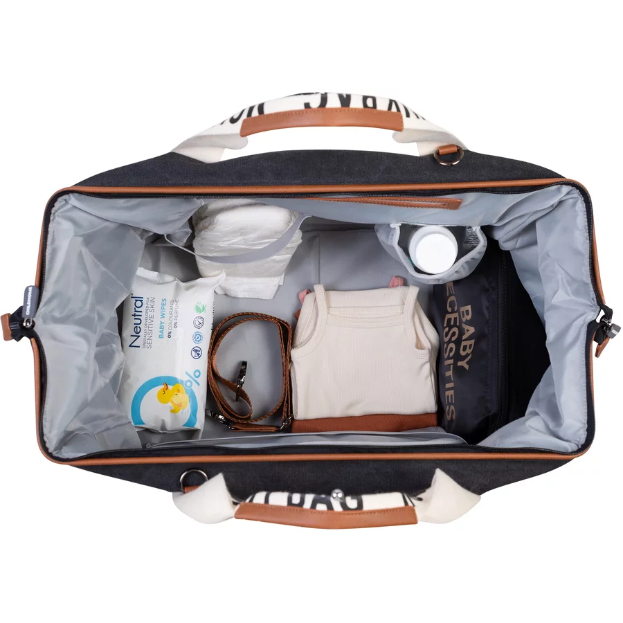CHILDHOME Mommy Bag Signatur Canvas schwarz