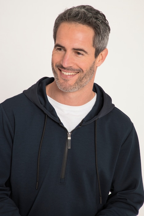 Hoodie FLEXNAMIC®, Sweater, halber Zipper, bis 8 XL