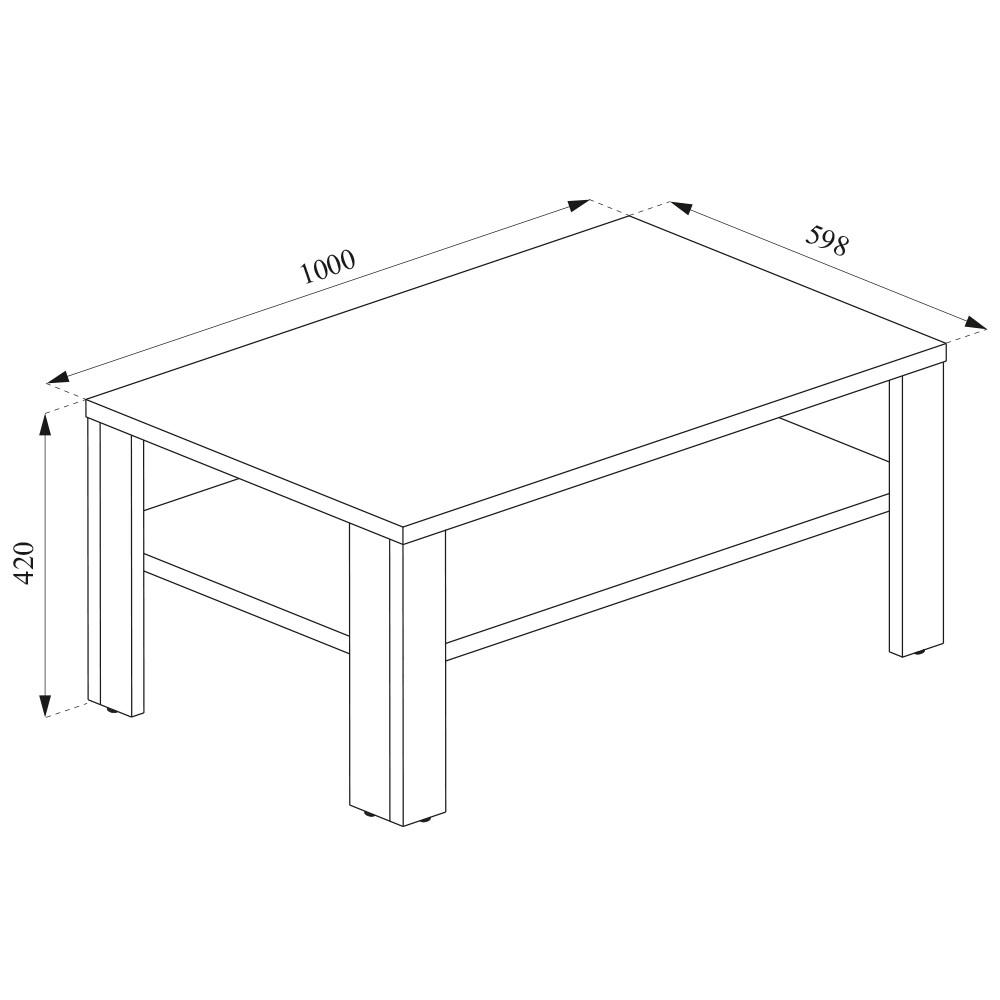 VICCO Couchtisch Sonoma Eiche Wohnzimmertisch Beistelltisch Holztisch