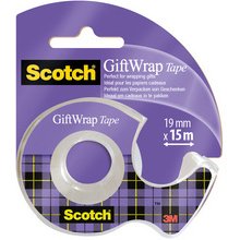 Dévidoir ruban adhésif pour cadeau 'GiftWrap Tape' - Largeur 19 mm x longueur 16,5 m